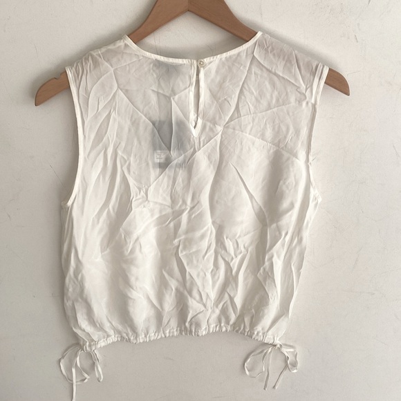 (B10) ATM Womens Silk Crop Tank Top, Color: Chalk, NWT, Size Small - Picture 8 of 12